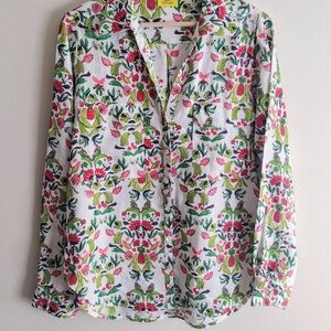 Roberta Roller Rabbit Colorful Linen Button Up